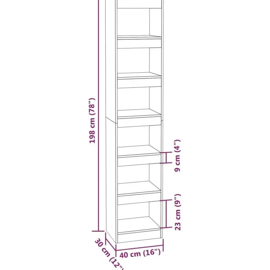 vidaXL - Boekenkast - Bruin - Bewerkt hout