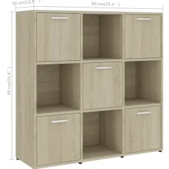 vidaXL - Boekenkast - Bruin - Bewerkt hout