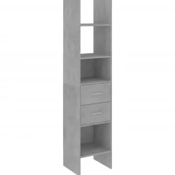 vidaXL - Boekenkast - Grijs - Bewerkt hout