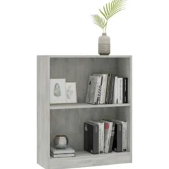 vidaXL - Boekenkast - Grijs - Bewerkt hout