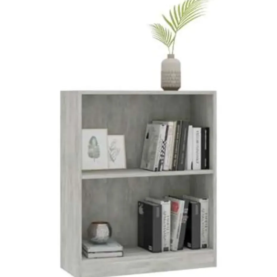 vidaXL - Boekenkast - Grijs - Bewerkt hout