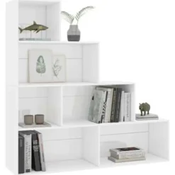 vidaXL - Boekenkast - Wit - Bewerkt hout