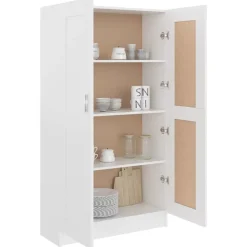 vidaXL - Boekenkast - Wit - Bewerkt hout