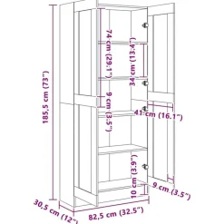 vidaXL - Boekenkast - Wit - Bewerkt hout