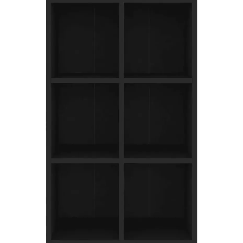 vidaXL - Boekenkast - Zwart - Bewerkt hout - 66 x 30 x 98 cm