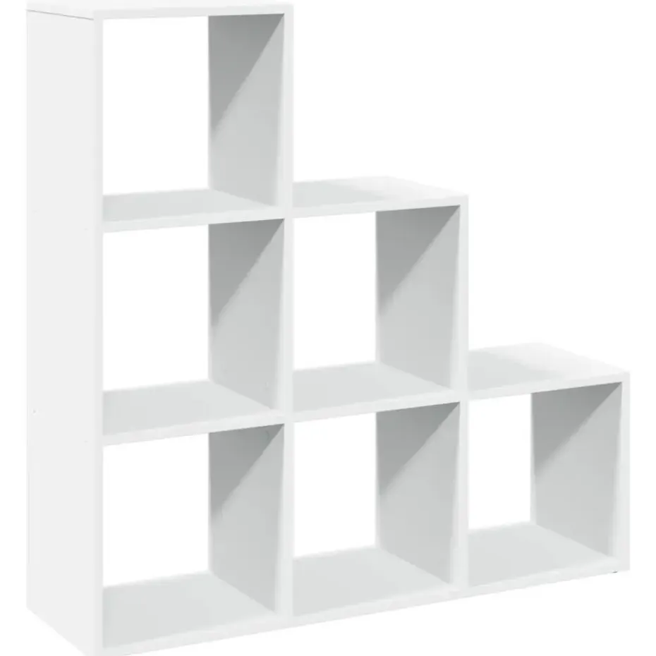 vidaXL - Boekenkast met 10 open vakken voor woonkamers - Wit - 99x29x99 cm