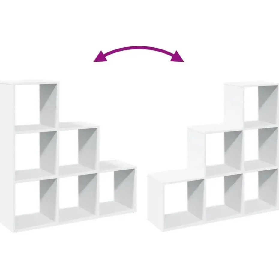 vidaXL - Boekenkast met 10 open vakken voor woonkamers - Wit - 99x29x99 cm