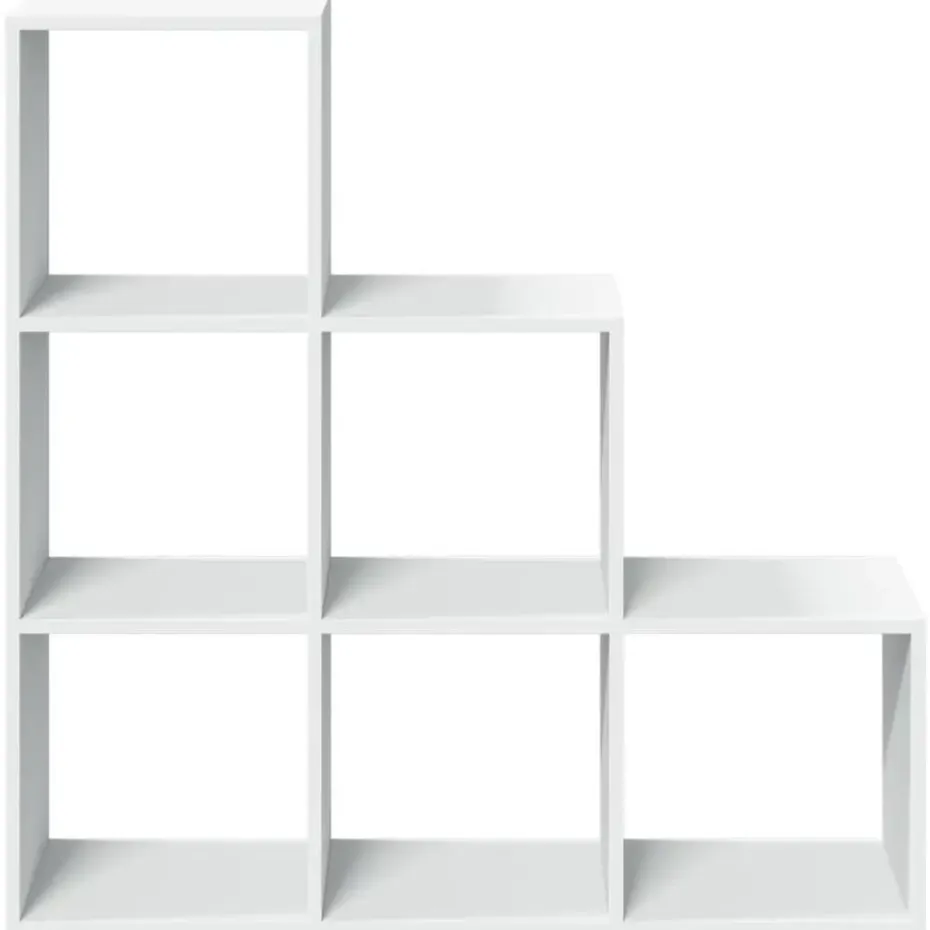 vidaXL - Boekenkast met 10 open vakken voor woonkamers - Wit - 99x29x99 cm