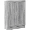 vidaXL - Boekenkast met 2 plakken en 2 deuren - Grijs sonoma - 82.5x30.5x115 cm