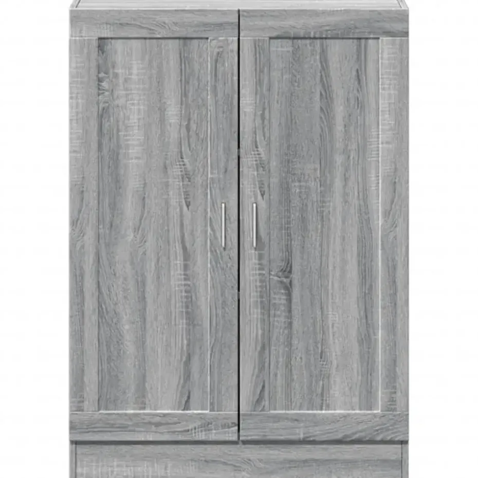 vidaXL - Boekenkast met 2 plakken en 2 deuren - Grijs sonoma - 82.5x30.5x115 cm