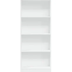 vidaXL - Boekenkast met 4 vakken voor kantoor - Wit - Hout - 60x24x143 cm