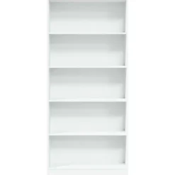 vidaXL - Boekenkast met 5 vakken - Wit - Bewerkt hout - 80x24x176 cm