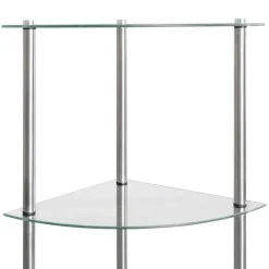 vidaXL - Boekenkast met 6-laags planken - Transparant - Glas - 30x30x160 cm