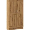 vidaXL - Boekenkast met schappen en 2 deuren - Artisan eiken - 82.5x30.5x150 cm
