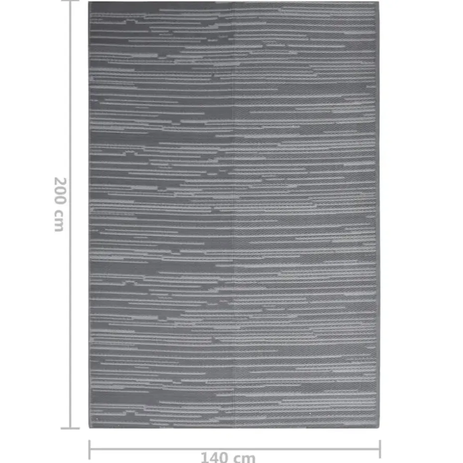 vidaXL - Buitenkleed - Antraciet - Polypropyleen - 140 x 200 cm