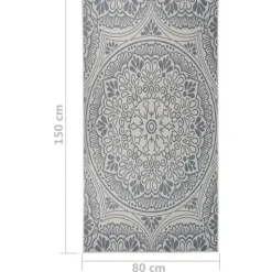 vidaXL - Buitenkleed - Blauw - Kunststof - 80 x 150 cm