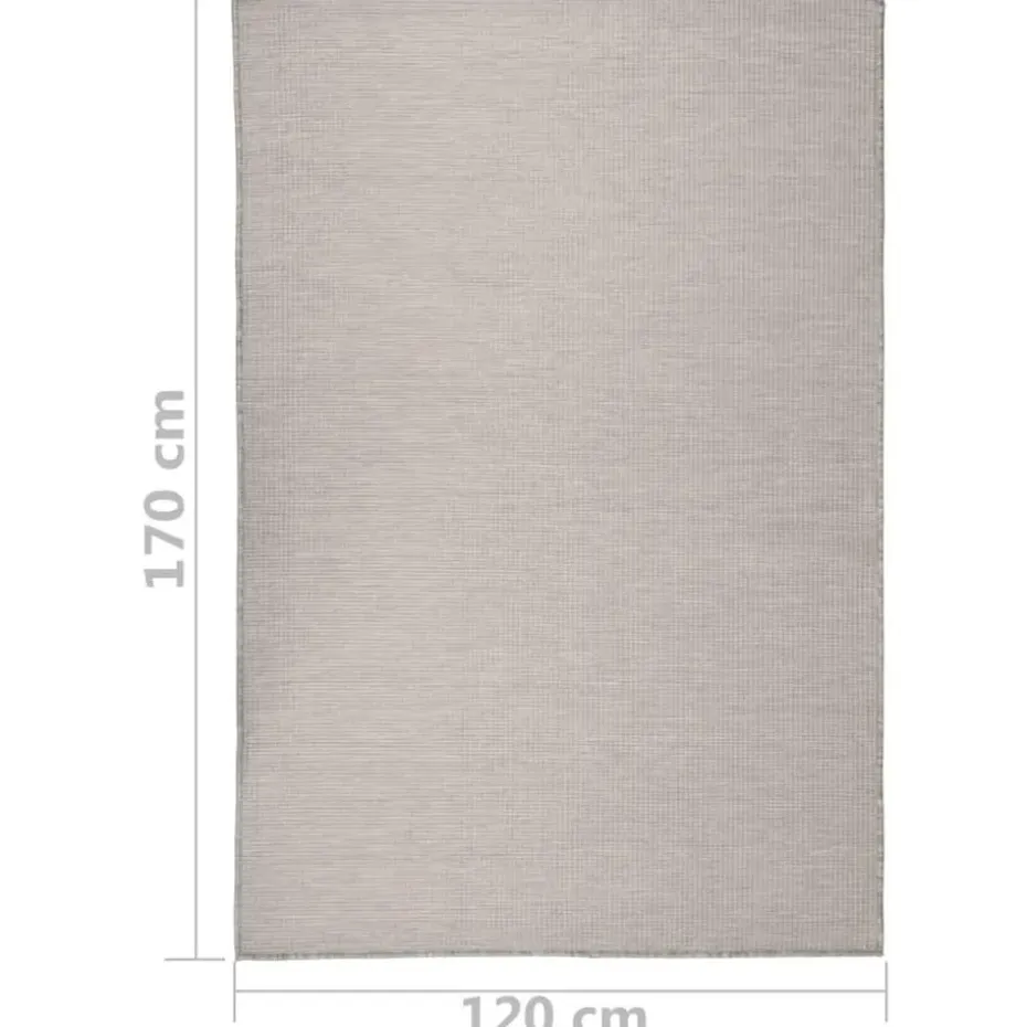 vidaXL - Buitenkleed - Grijs - Kunststof