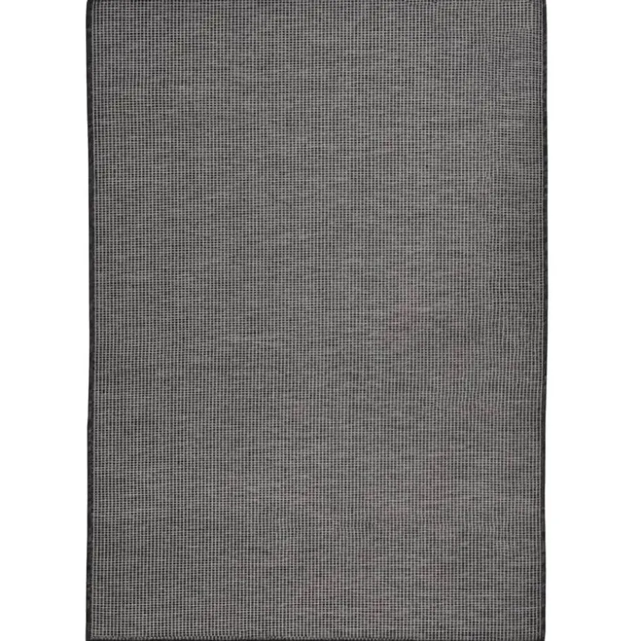 vidaXL - Buitenkleed - Grijs - Kunststof - 140 x 200 cm