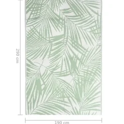 vidaXL - Buitenkleed - Groen - Polypropyleen - 190 x 290 cm