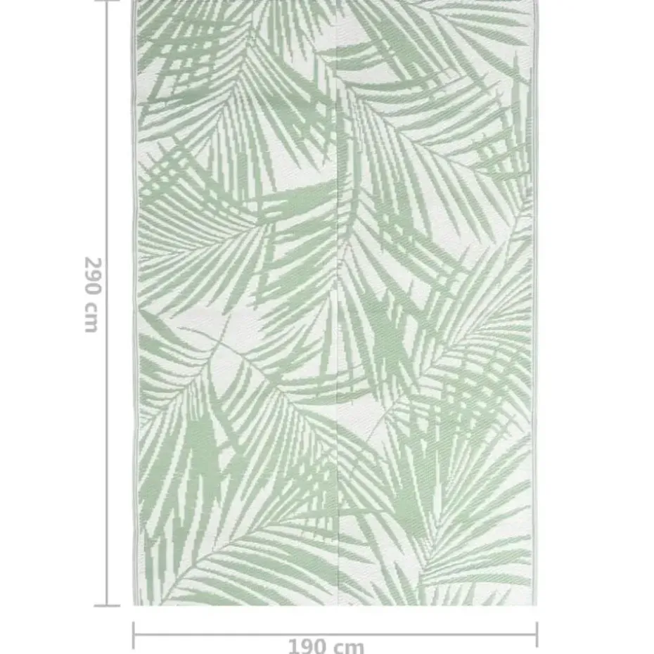 vidaXL - Buitenkleed - Groen - Polypropyleen - 190 x 290 cm