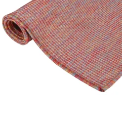 vidaXL - Buitenkleed - Rood - Kunststof - 120 x 170 cm