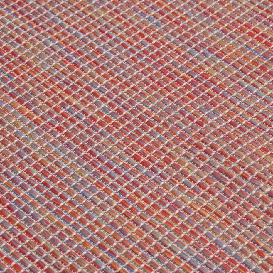 vidaXL - Buitenkleed - Rood - Kunststof - 120 x 170 cm
