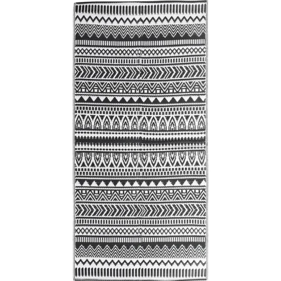 vidaXL - Buitenkleed - Zwart - Polypropyleen - 80 x 150 cm
