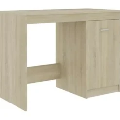 vidaXL - Bureau - Bruin - Bewerkt hout