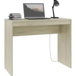 vidaXL - Bureau - Bruin - Bewerkt hout