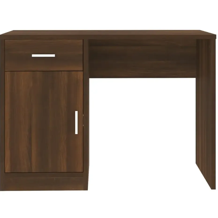 vidaXL - Bureau - Bruin - Bewerkt hout
