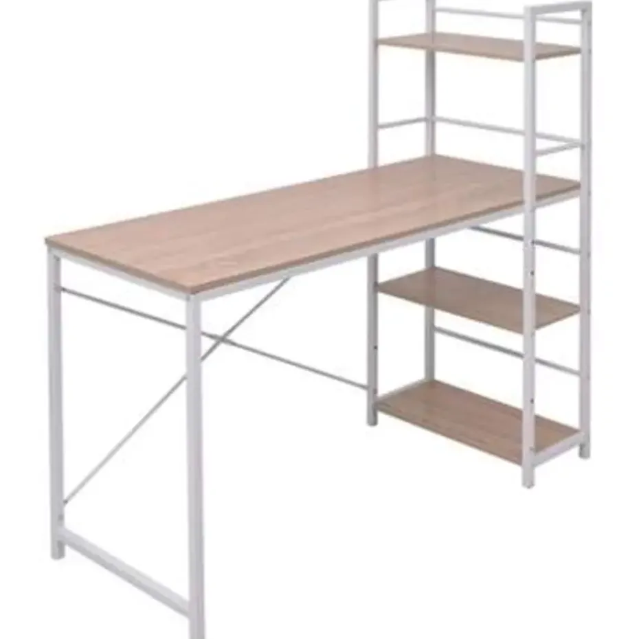 vidaXL - Bureau - Bruin - Bewerkt hout