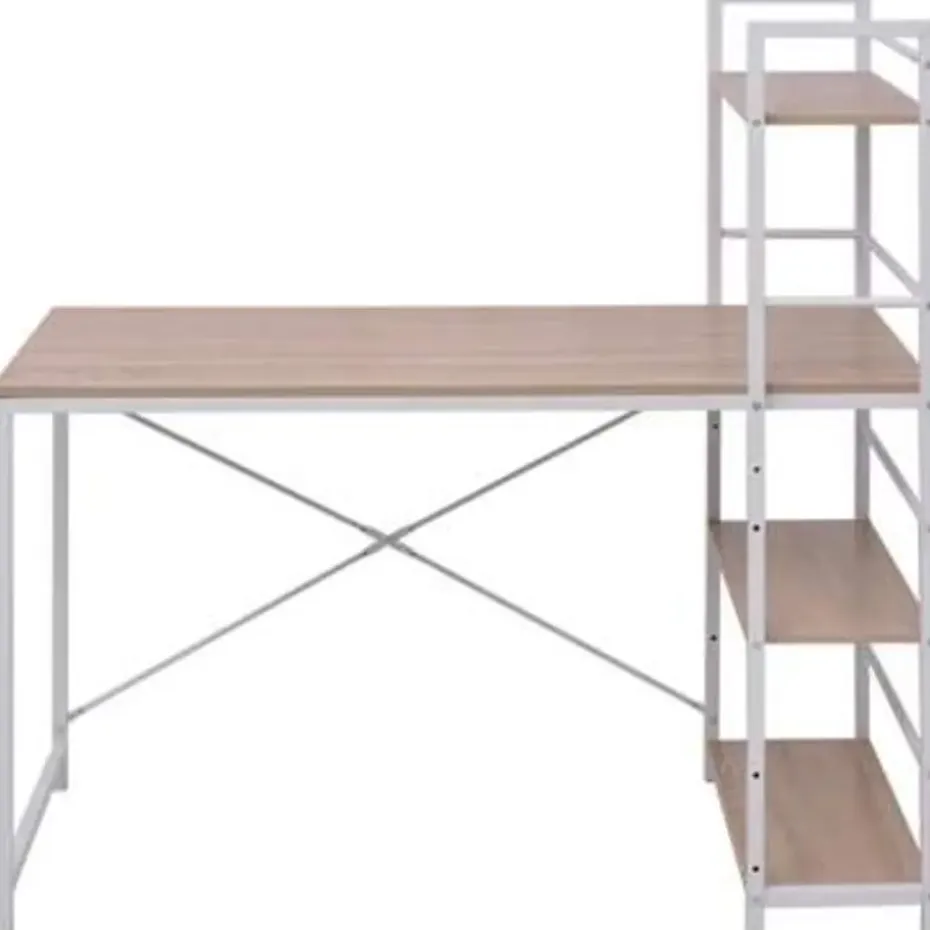 vidaXL - Bureau - Bruin - Bewerkt hout