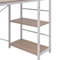 vidaXL - Bureau - Bruin - Bewerkt hout