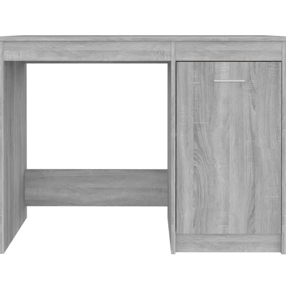 vidaXL - Bureau - Grijs - Bewerkt hout