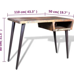 vidaXL - Bureau - Multikleur - Hout