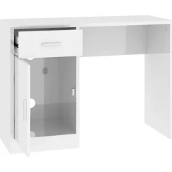 vidaXL - Bureau - Wit - Bewerkt hout