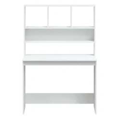 vidaXL - Bureau - Wit - Bewerkt hout