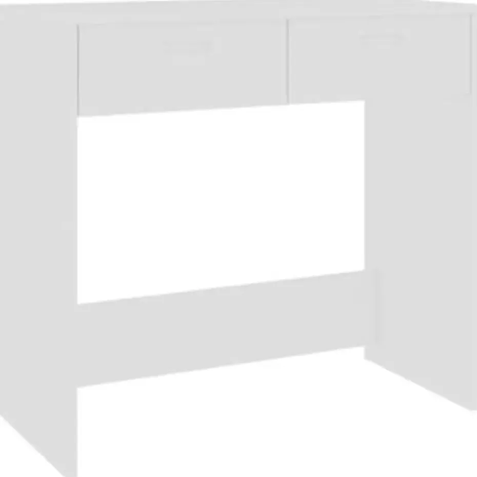 vidaXL - Bureau - Wit - Bewerkt hout