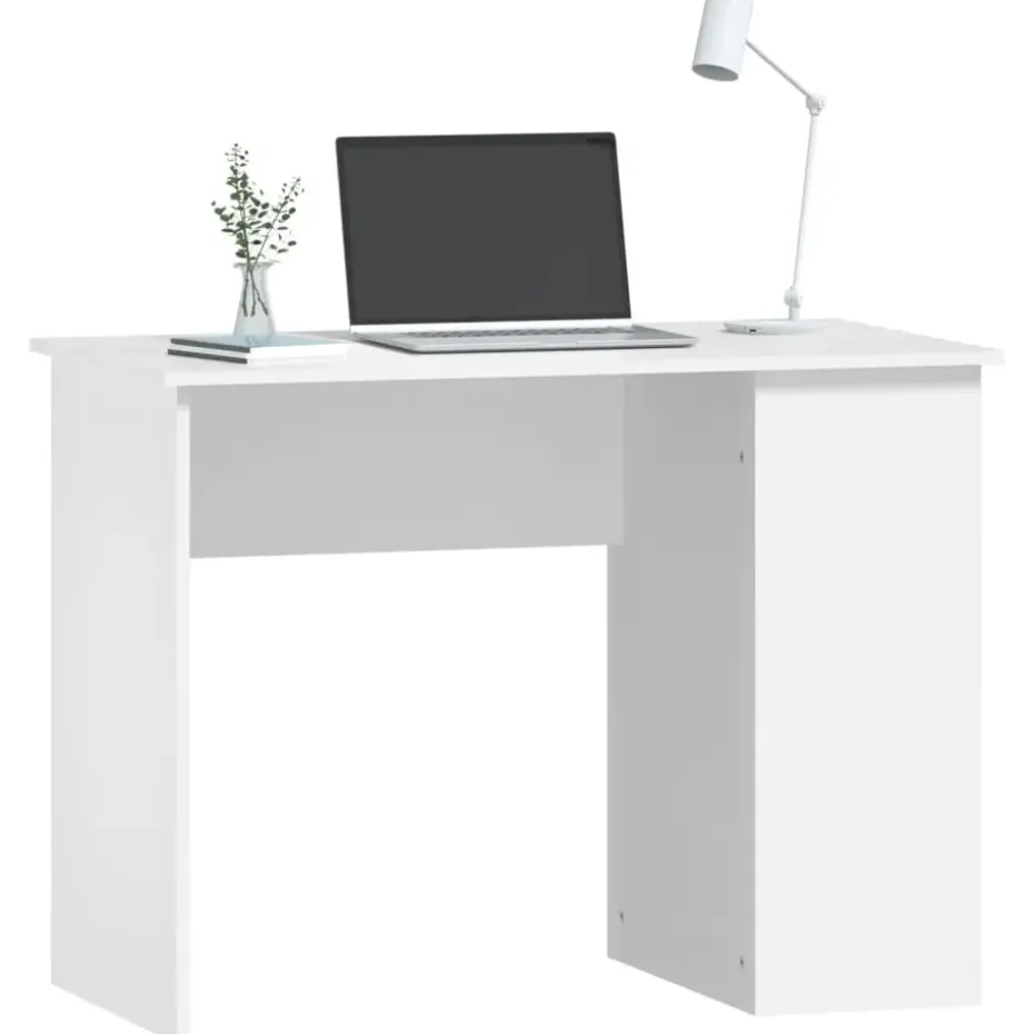 vidaXL - Bureau - Wit - Bewerkt hout