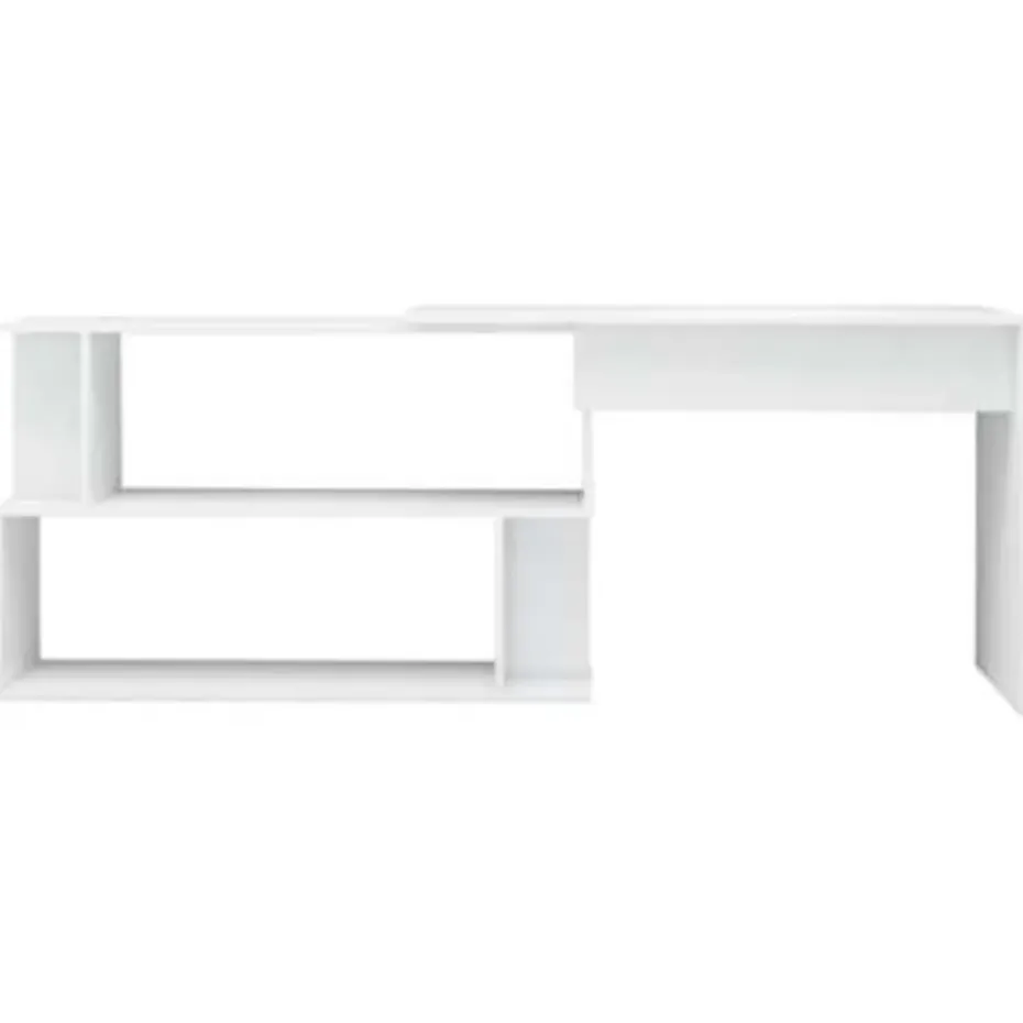 vidaXL - Bureau - Wit - Bewerkt hout