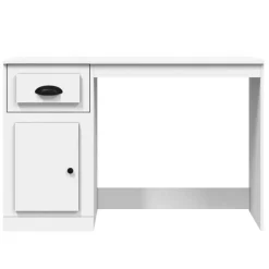 vidaXL - Bureau - Wit - Bewerkt hout