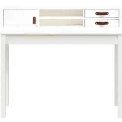 vidaXL - Bureau - Wit - Grenenhout