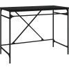 vidaXL - Bureau - Zwart - Bewerkt hout