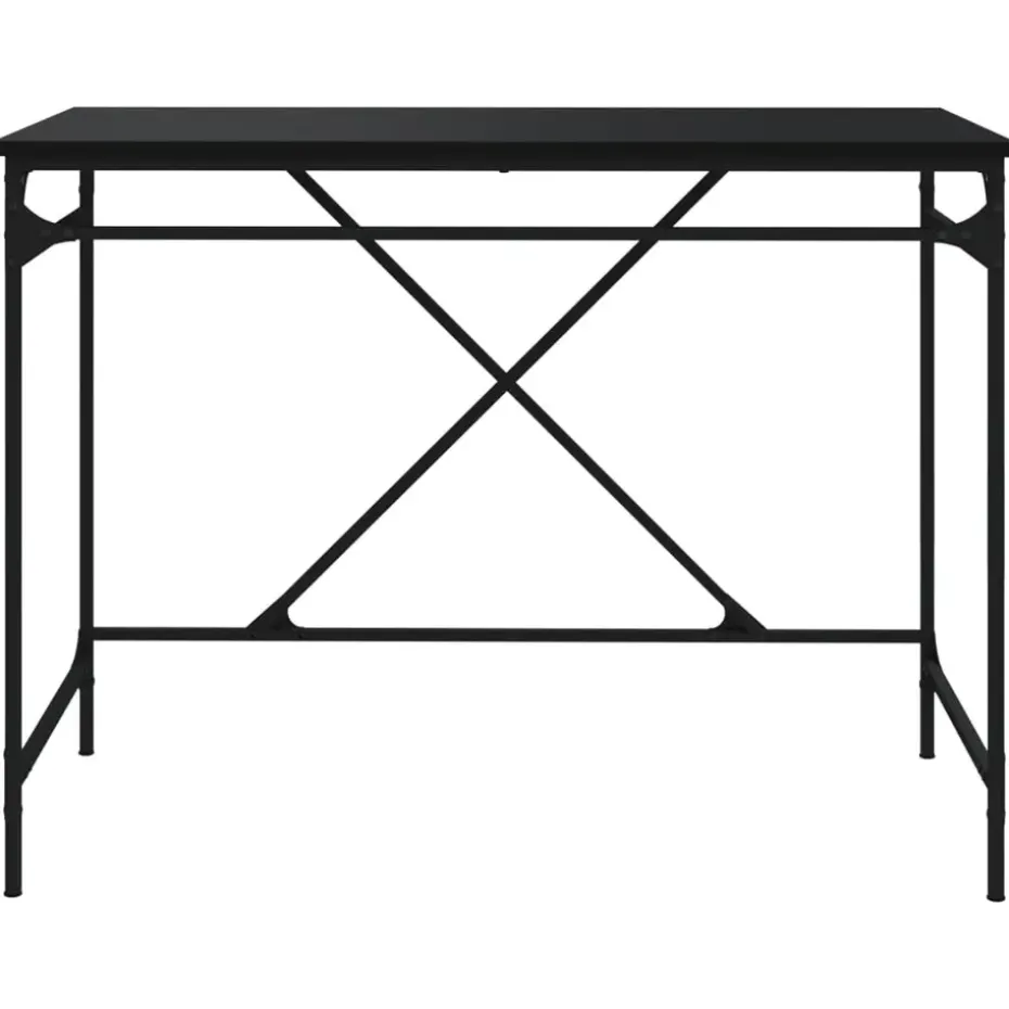 vidaXL - Bureau - Zwart - Bewerkt hout