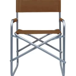 vidaXL - Campingstoel - Bruin - Metaal - 2 stuks
