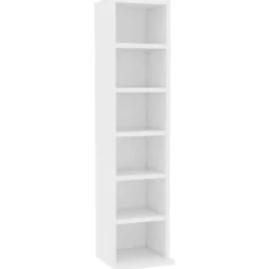 vidaXL - Cd-kast - Wit - Bewerkt hout