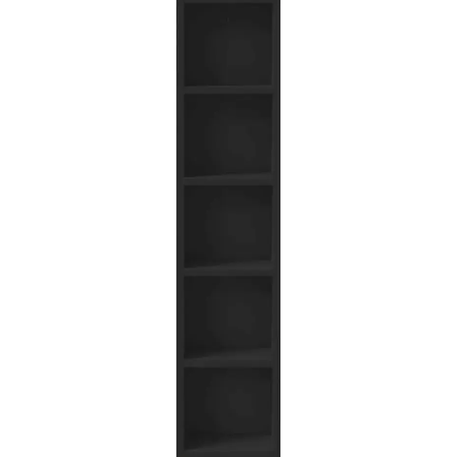 vidaXL - Cd-kast - Zwart - Bewerkt hout - 2 stuks