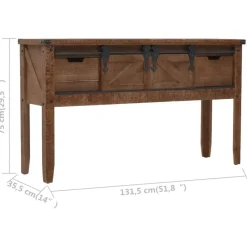 vidaXL - Consoletafel - Bruin - Hout
