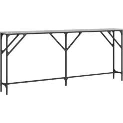 vidaXL - Consoletafel - Grijs sonoma eiken - Bewerkt hout - 180x23x75 cm