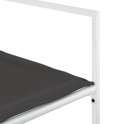 vidaXL - 5-delige inklapbaar Tuinset met kussens -Wit textileen - 110x107 cm
